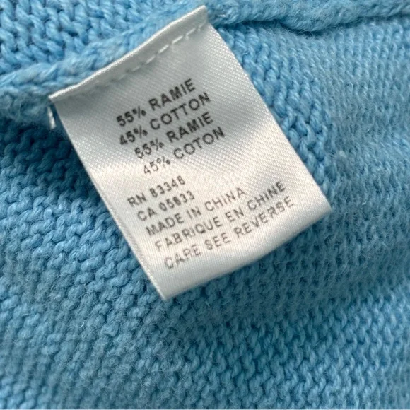 PBJ Blues Ramie Cotton Sweater Cardigan Dress M Light Blue Button Front - Picture 10 of 14